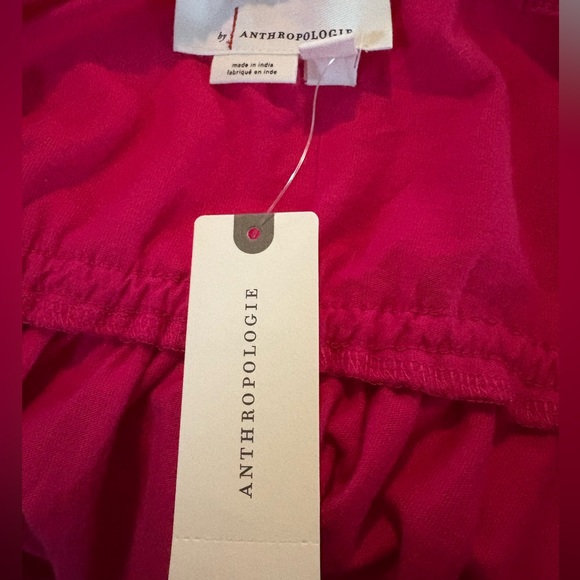 Anthropologie NWT Cotton V-Neck Flutter-Sleeve Babydoll Top - Picture 4 of 9